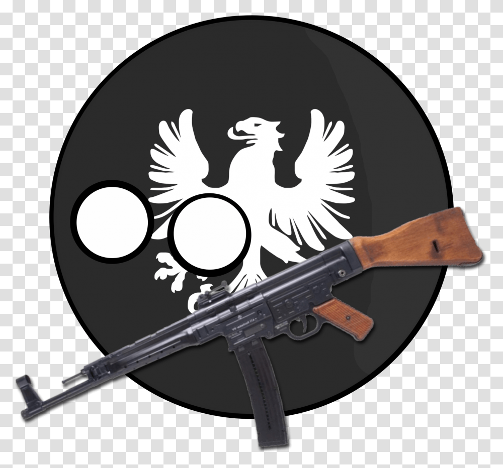 Holy Order Of Germany With Stg 44 Download Kingdom Of America Flag, Gun, Weapon, Weaponry, Rifle Transparent Png