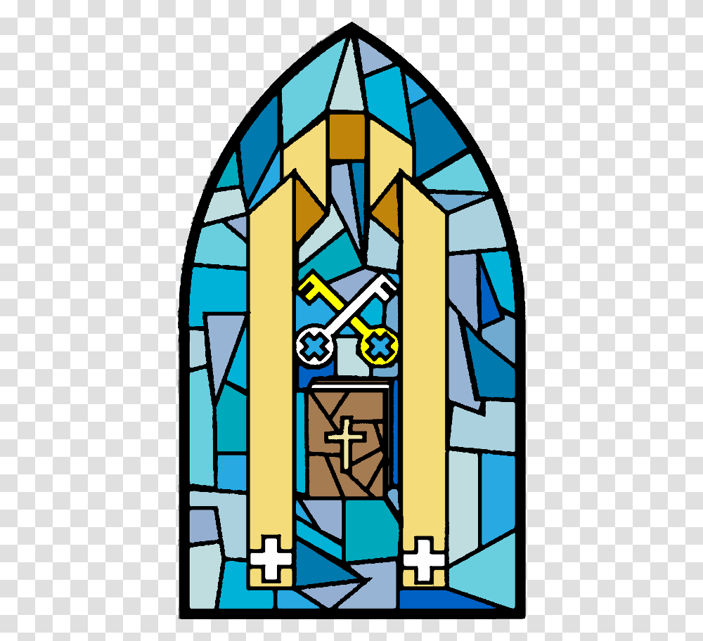 Holy Orders Stained Glass Window Clip Art, Utility Pole Transparent Png