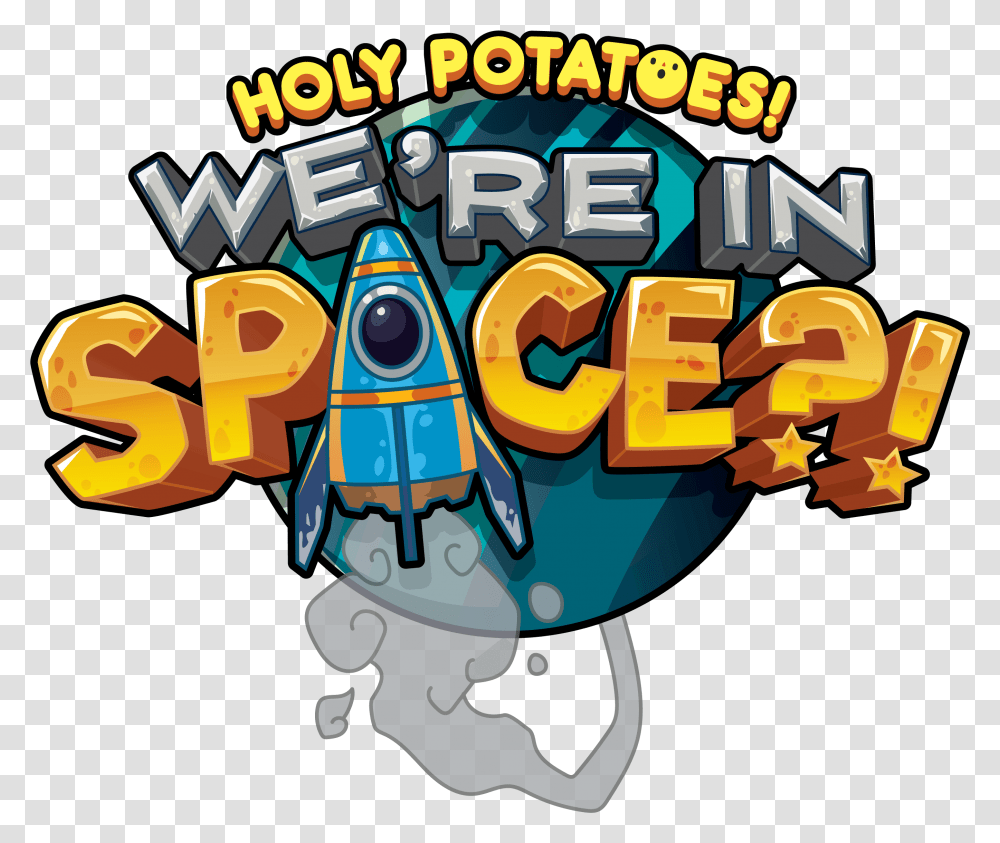 Holy Potatoes Were In Space Line Stickers Now Available Cartoon, Pac Man, Angry Birds Transparent Png