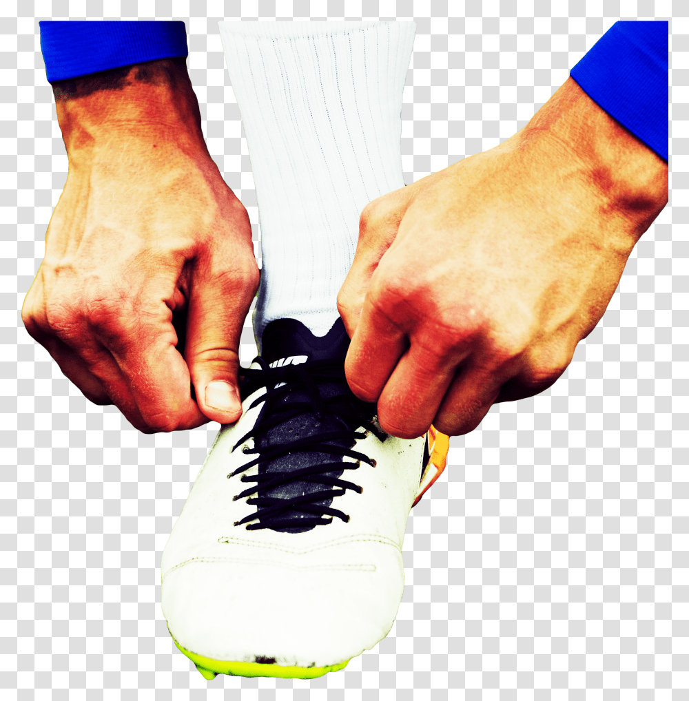 Hombre Calzando Los Zapatos Shoe Hand, Apparel, Person, Human Transparent Png