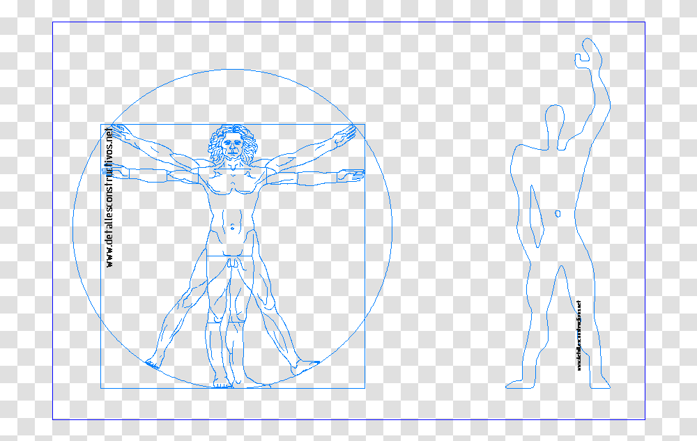 Hombre De Vitruvio Vitruviano Leonardo Da Vinci Modulor Vitruvian Man Modulor, Cross, Scarecrow Transparent Png