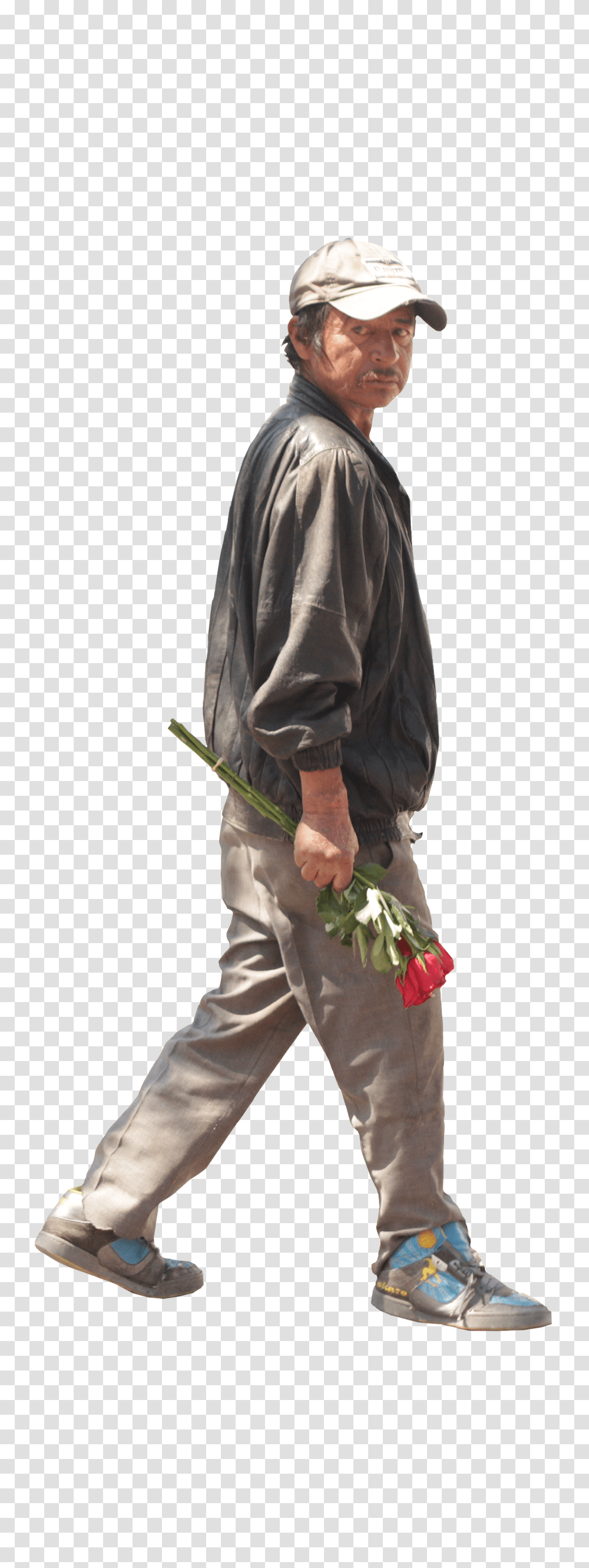 Hombre Perfil Latino Hombre De Perfil Caminando, Person, Plant, Shoe Transparent Png