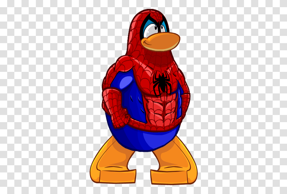 Hombre Spider Man Club Penguin, Animal, Outdoors, Female Transparent Png