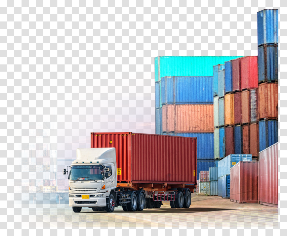 Home About Shipping Container, Truck, Vehicle, Transportation, Metropolis Transparent Png