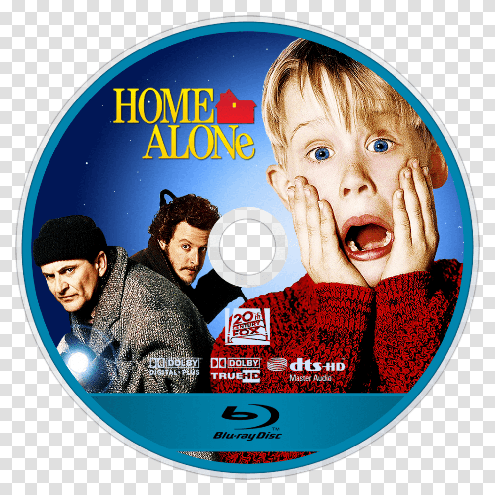 Home Alone Bluray Disc Image Home Alone 1 Bluray, Disk, Person, Human, Dvd Transparent Png