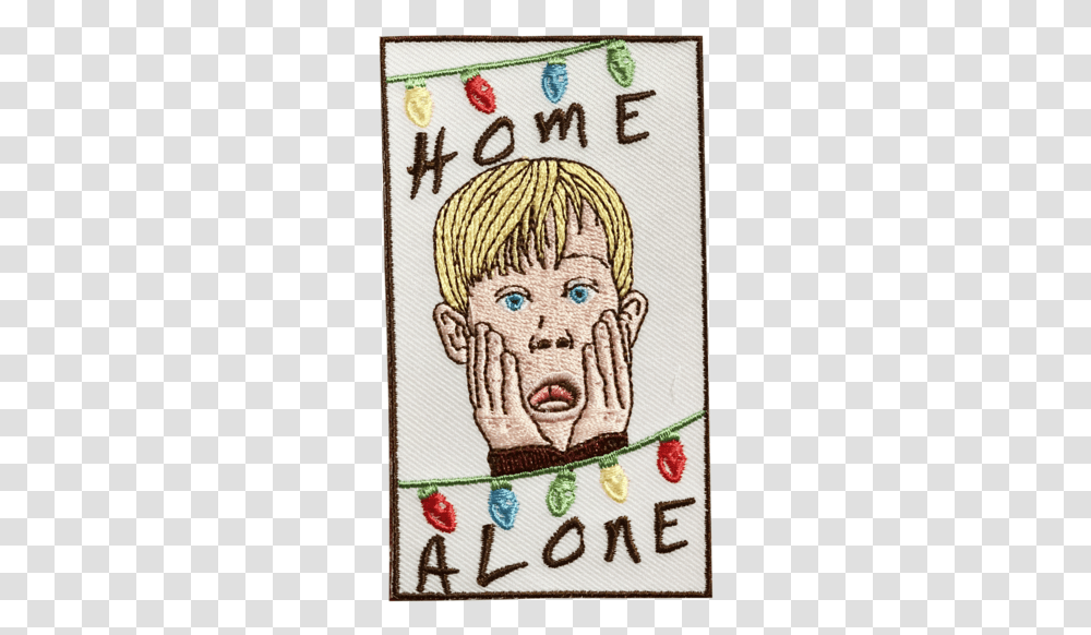 Home Alone Patch Cartoon, Embroidery, Pattern, Rug, Stitch Transparent Png