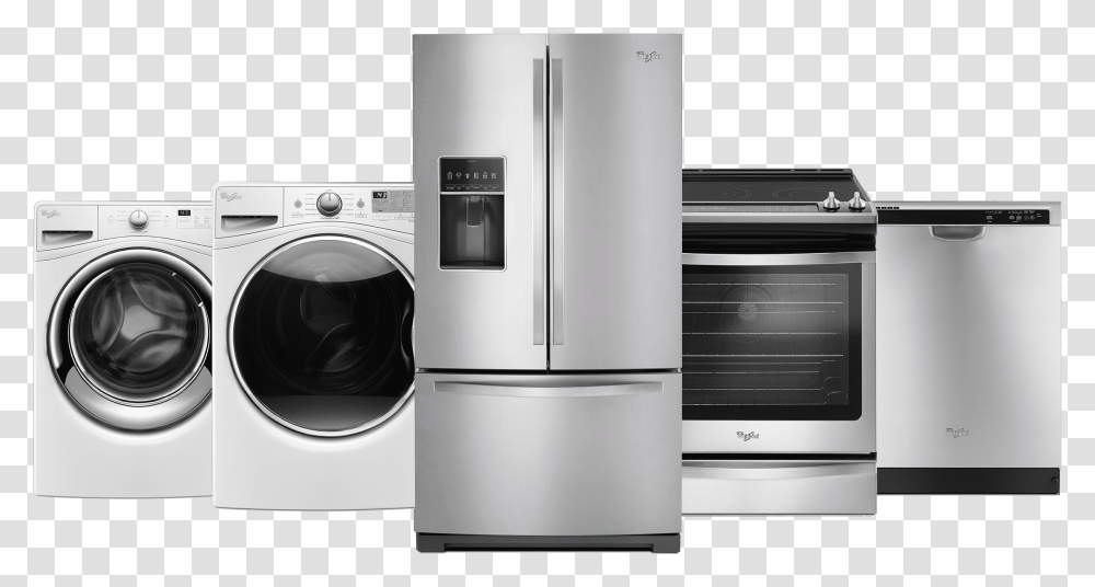 Home Appliance, Refrigerator, Washer Transparent Png