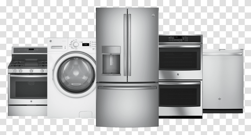 Home Appliances, Refrigerator, Microwave, Oven, Washer Transparent Png