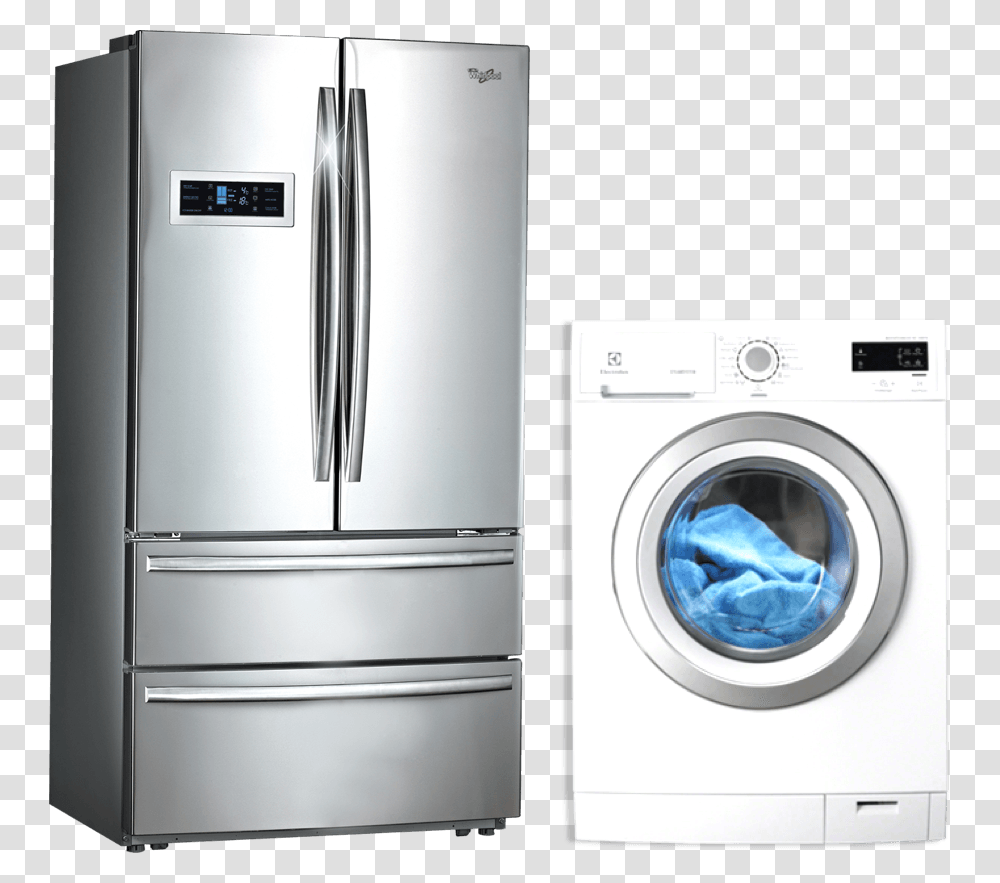 Home Appliances, Refrigerator, Washer Transparent Png