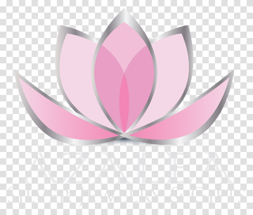 Home Azalea Silver Lotus Flower Logo, Plant, Text, Petal, Pond Lily Transparent Png