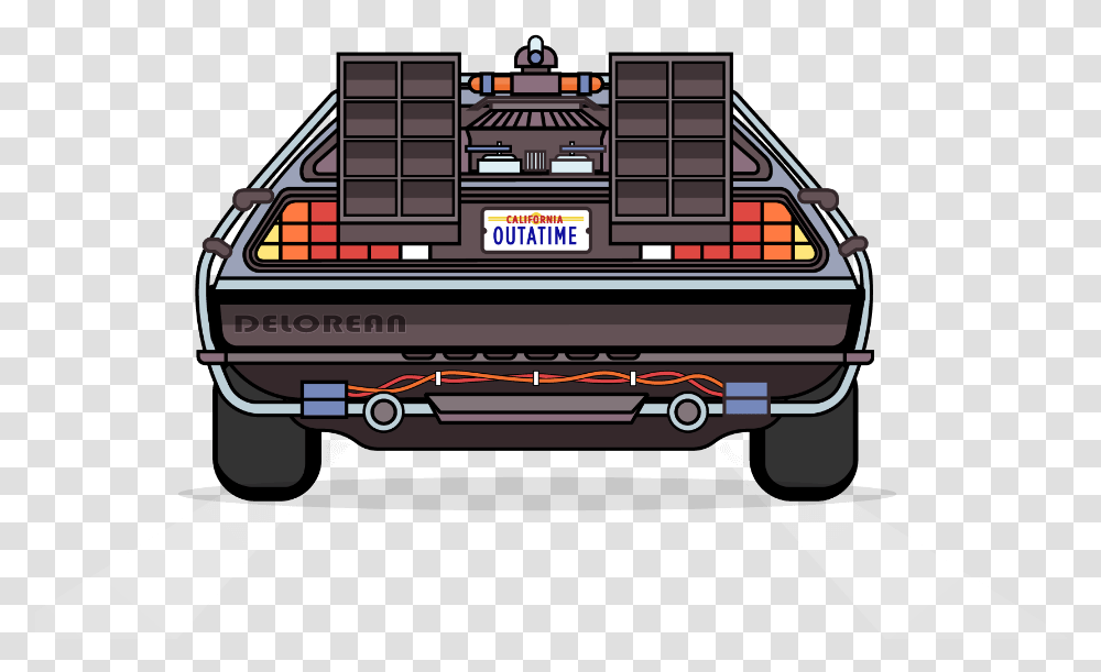 Home Back To The Future Car, Bumper, Vehicle, Transportation, Fire Truck Transparent Png