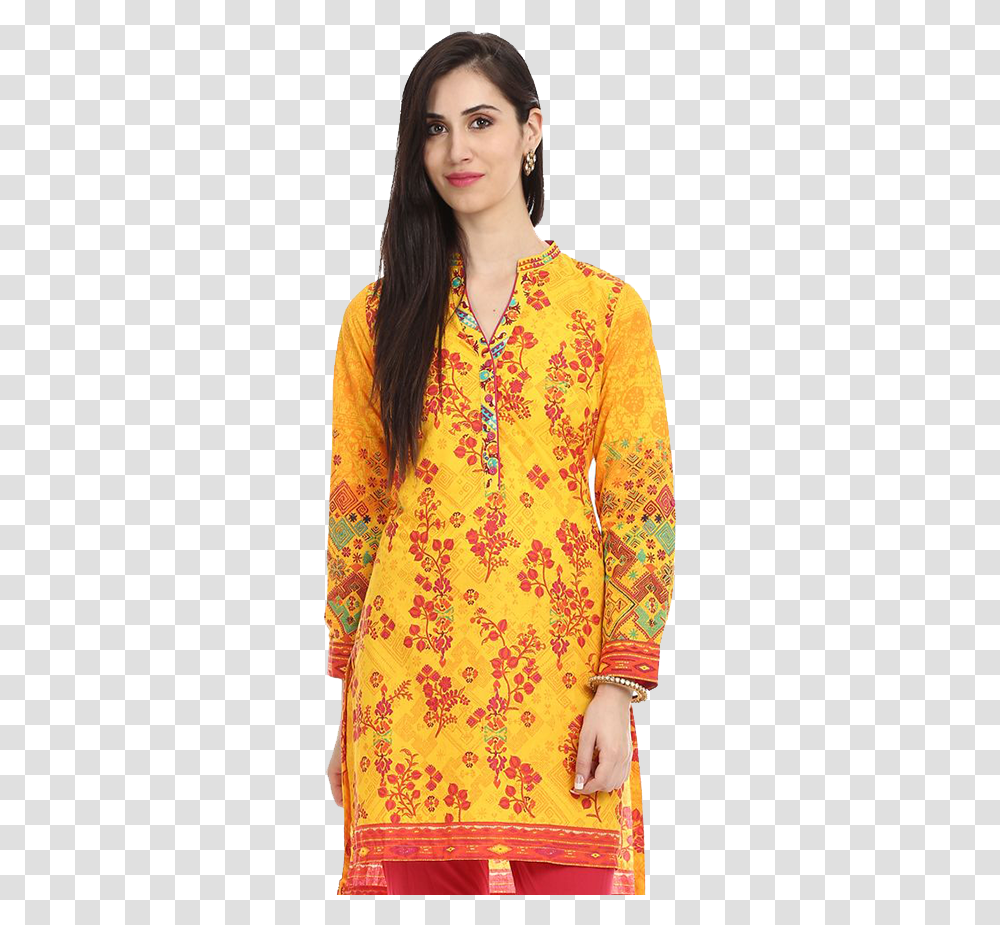 Home Banner Cotton Kurti, Sleeve, Person, Long Sleeve Transparent Png