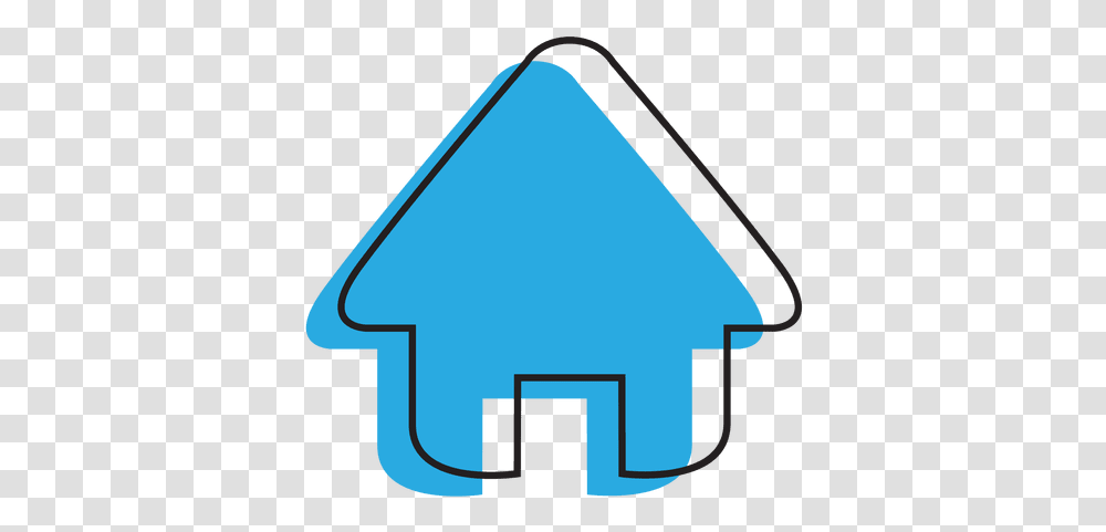 Home Blue House Icon & Svg Vector File Casa Azul Animada, Triangle, Bow, Symbol Transparent Png