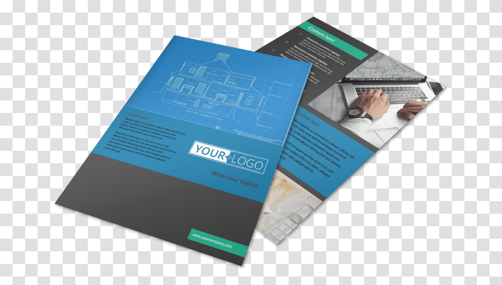 Home Building Contractor Flyer Template Preview Brochure, Poster, Paper, Advertisement, Person Transparent Png