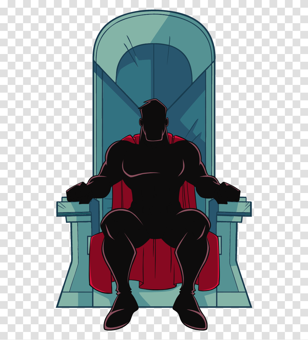 Home Cartoon Man On Throne, Person, Human, Helmet, Clothing Transparent Png