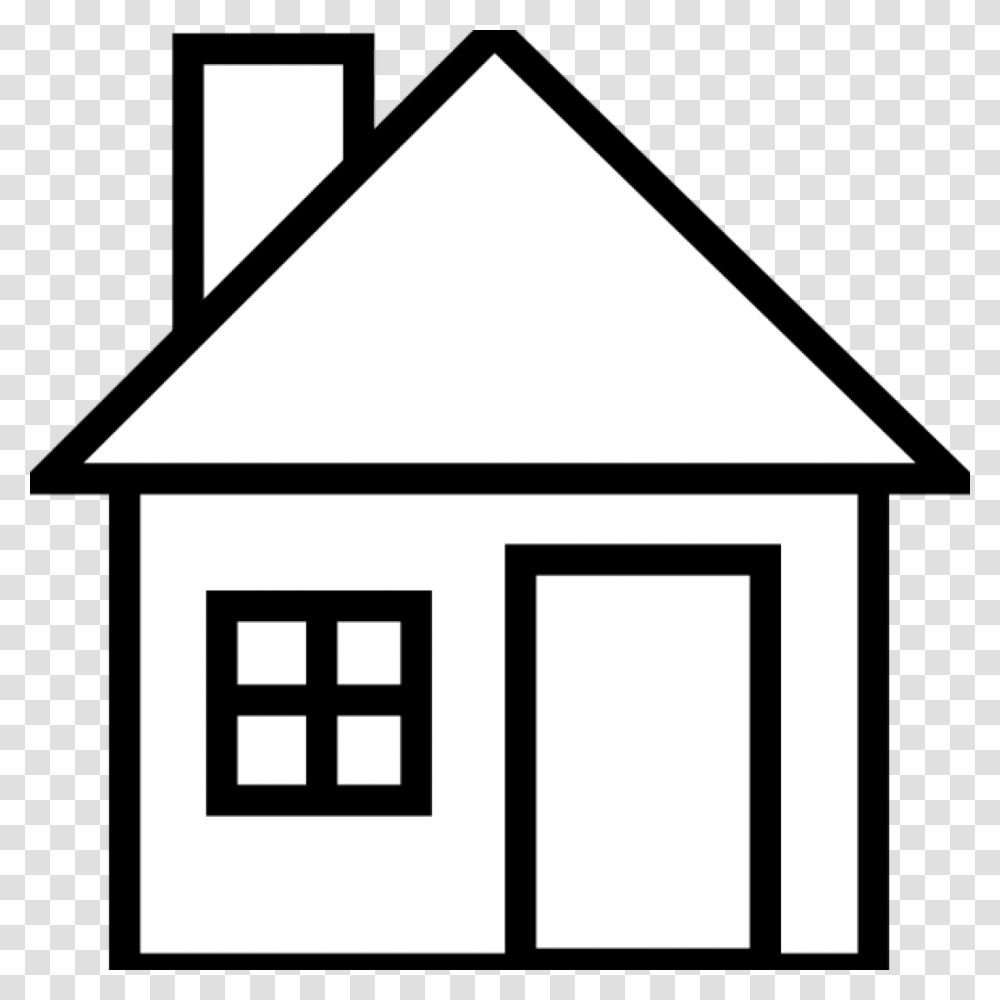 Home Clipart Black And White House Clipart Black And White, Housing, Building, Den, Dog House Transparent Png