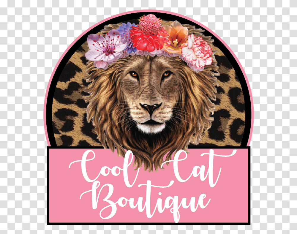 Home Cool Cat Boutique Heart Shaped Lion Head, Advertisement, Poster, Dog, Animal Transparent Png