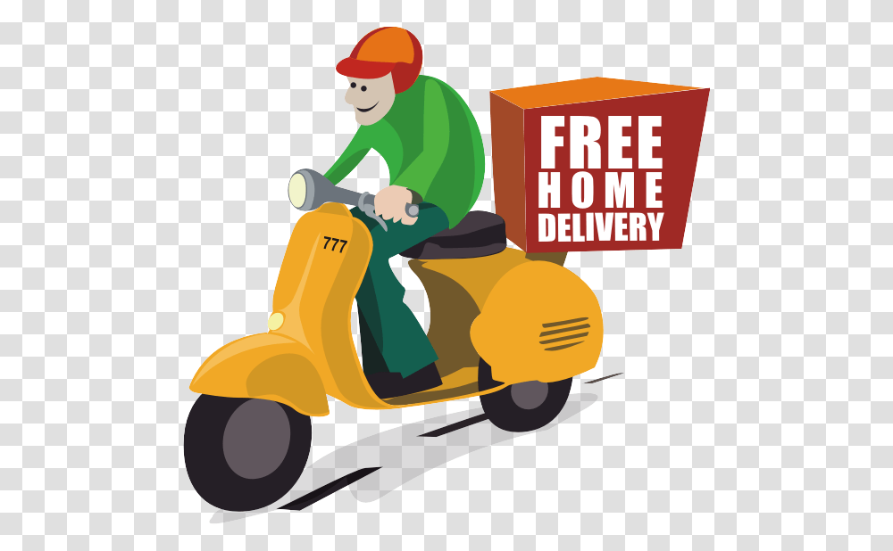 Home Delivery Image, Vehicle, Transportation, Motorcycle, Scooter Transparent Png