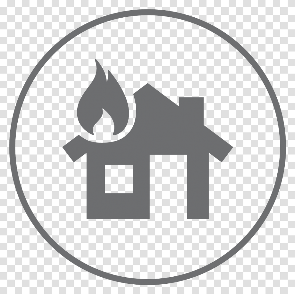 Home Fire Icon American Red Cross Graph, Logo, Trademark, Recycling Symbol Transparent Png