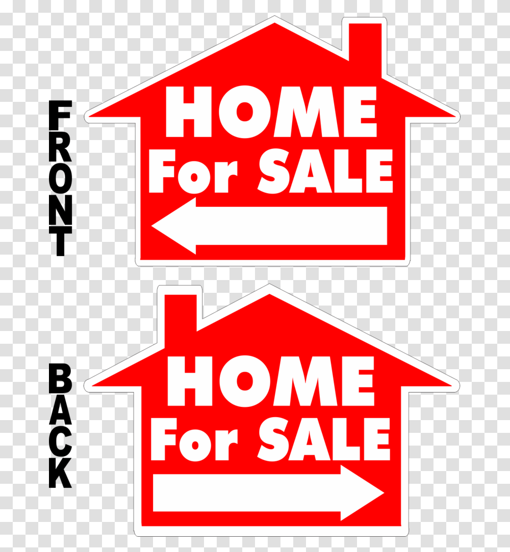 Home For Sale House Shaped Yard Sign Sign, Label, First Aid Transparent Png