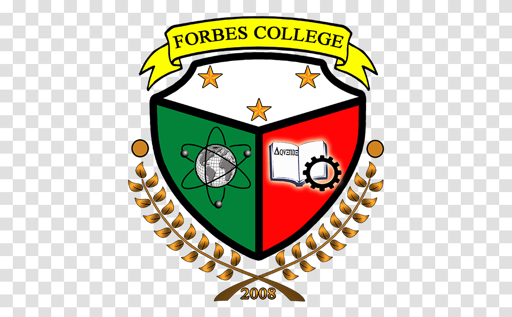 Home Forbes College Forbes College Legazpi Logo, Armor, Symbol, Poster, Advertisement Transparent Png
