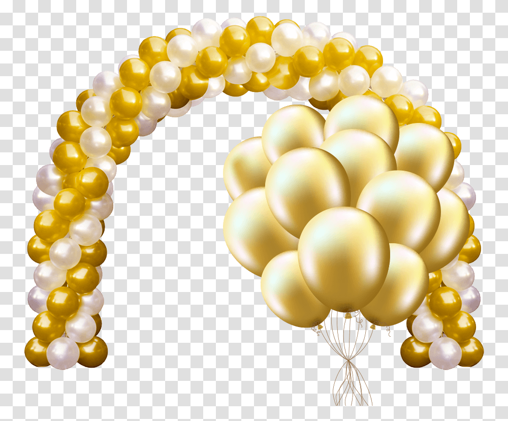 Home Gold 1 Balloon Arch Transparent Png