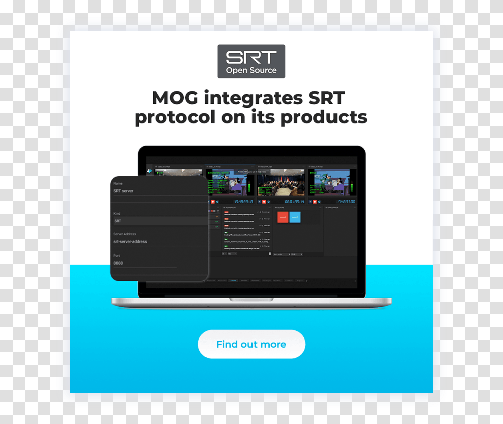 Home Highlight Mog Integrates Srt Protocol On Its Products Electronics, Computer, Tablet Computer, Outdoors Transparent Png