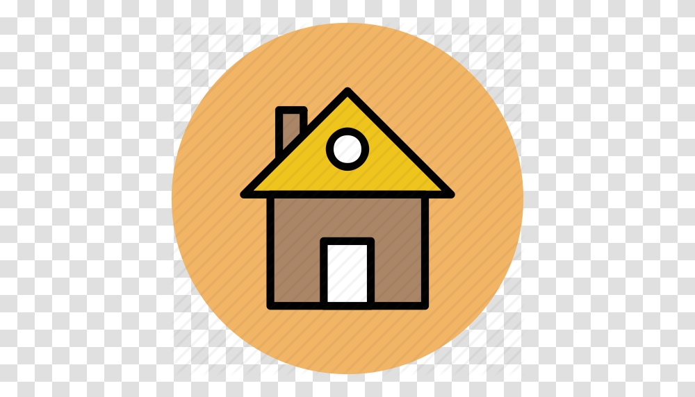 Home House Hut Residence Shack Villa Icon, Label, Sticker, Road Sign Transparent Png