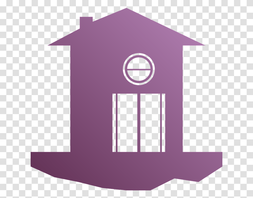 Home House Icon Floating Logo Home Purple, Den, Symbol, Dog House Transparent Png
