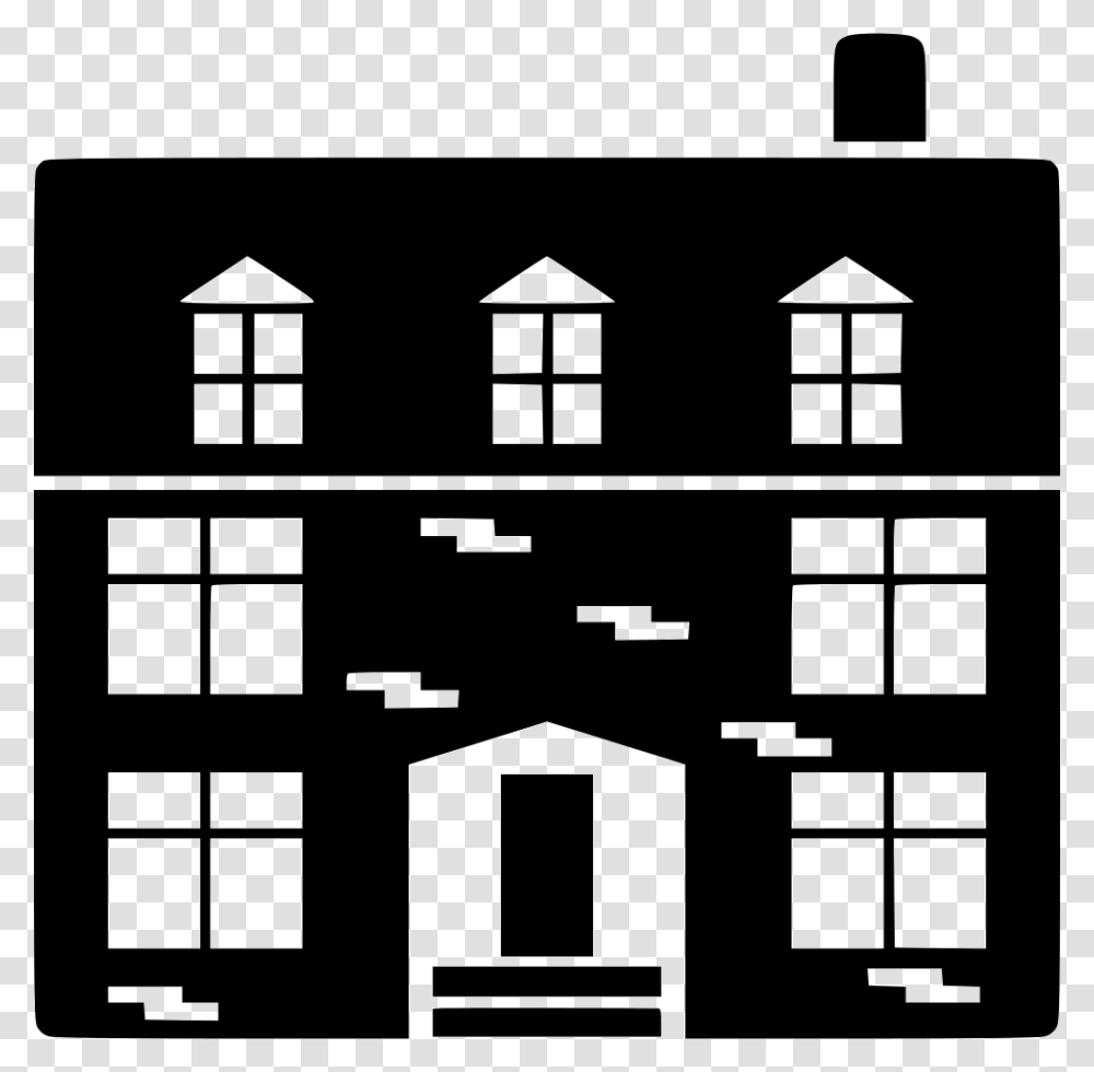 Home House Office Construction Real Estate Property Illustration, Stencil, Silhouette, Housing, Building Transparent Png