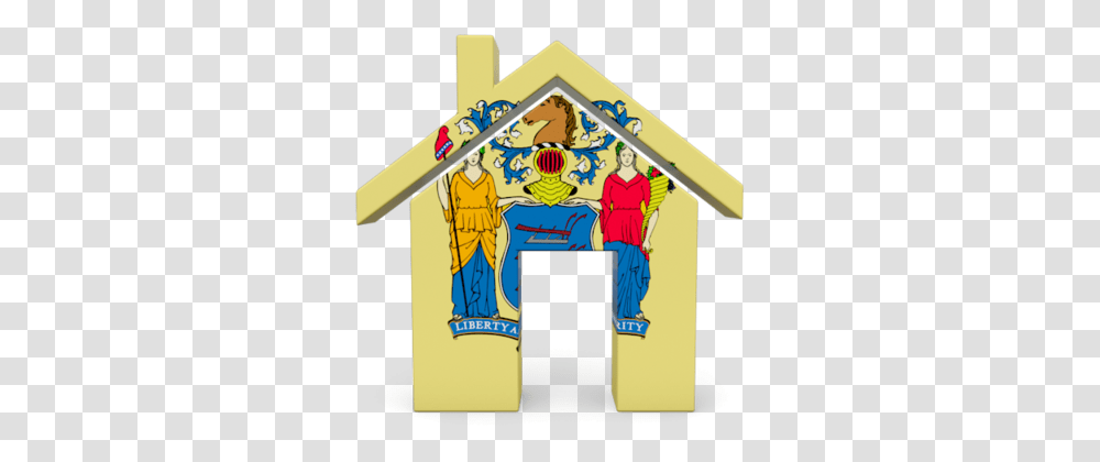 Home Icon New Jersey State Flag, Person, Building, Housing, Text Transparent Png