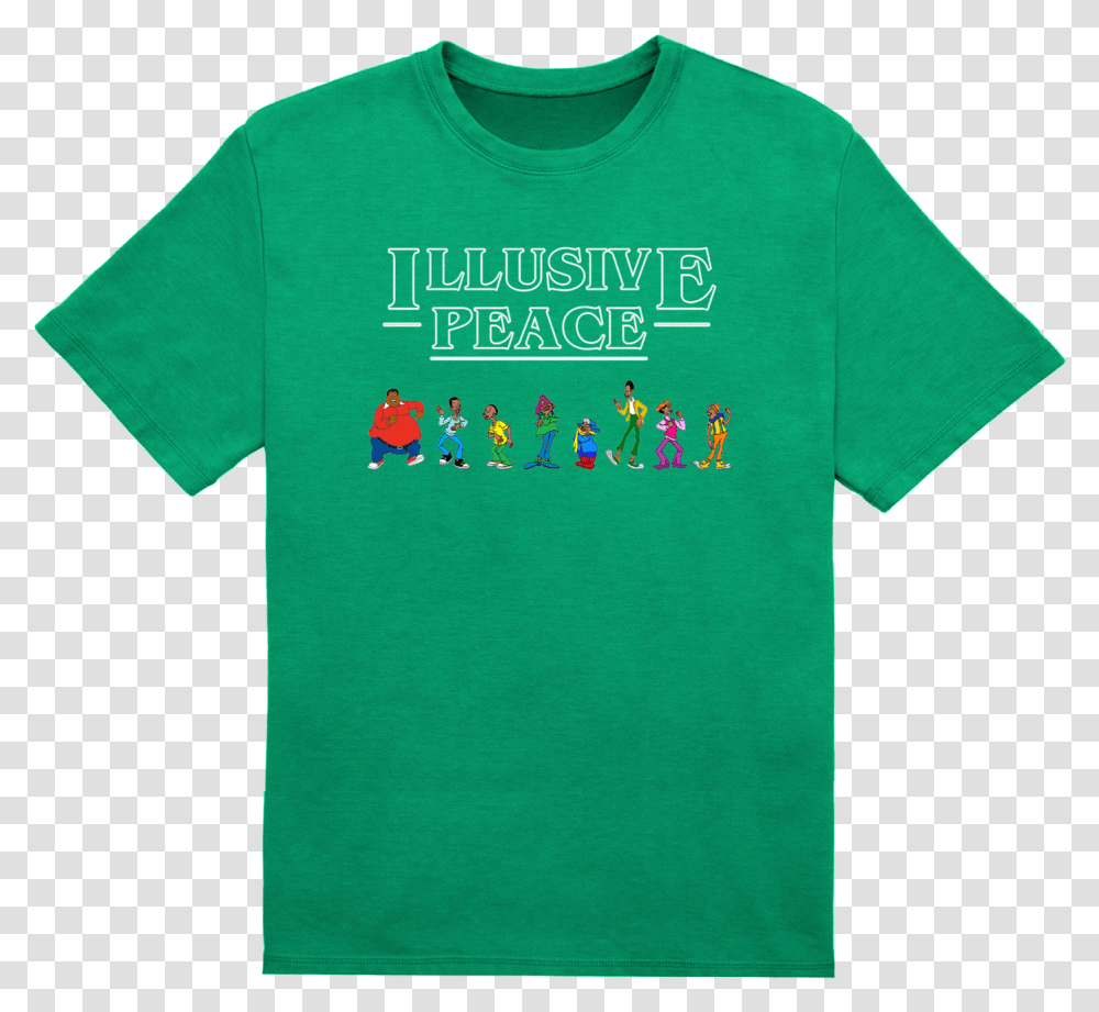 Home Illusive Peace Illusive Peace Green Fat Albert Shirt, Apparel, T-Shirt, Person Transparent Png