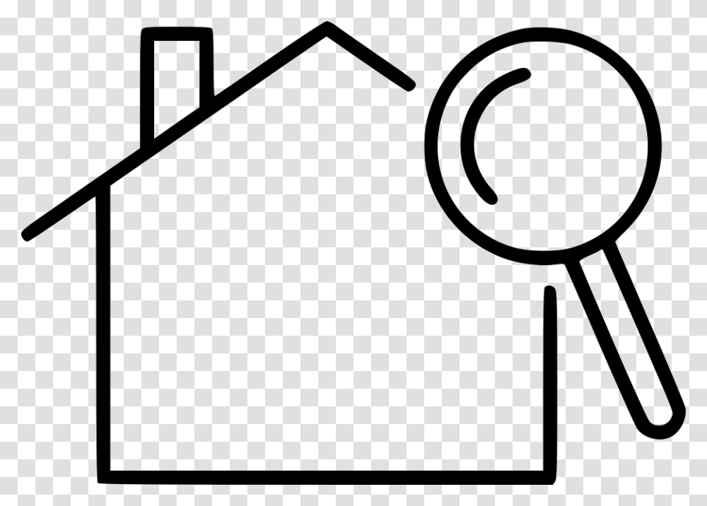 Home Inspection Building Inspection Inspector Real Home Inspector Black And White, Magnifying, Stencil Transparent Png