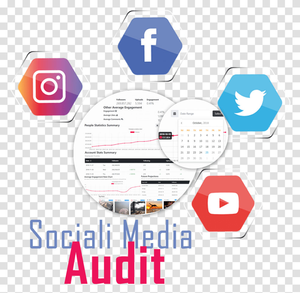 Home Instagram Audit Facebook Twitter & Youtube Analytics Sharing, Advertisement, Poster, Flyer, Paper Transparent Png