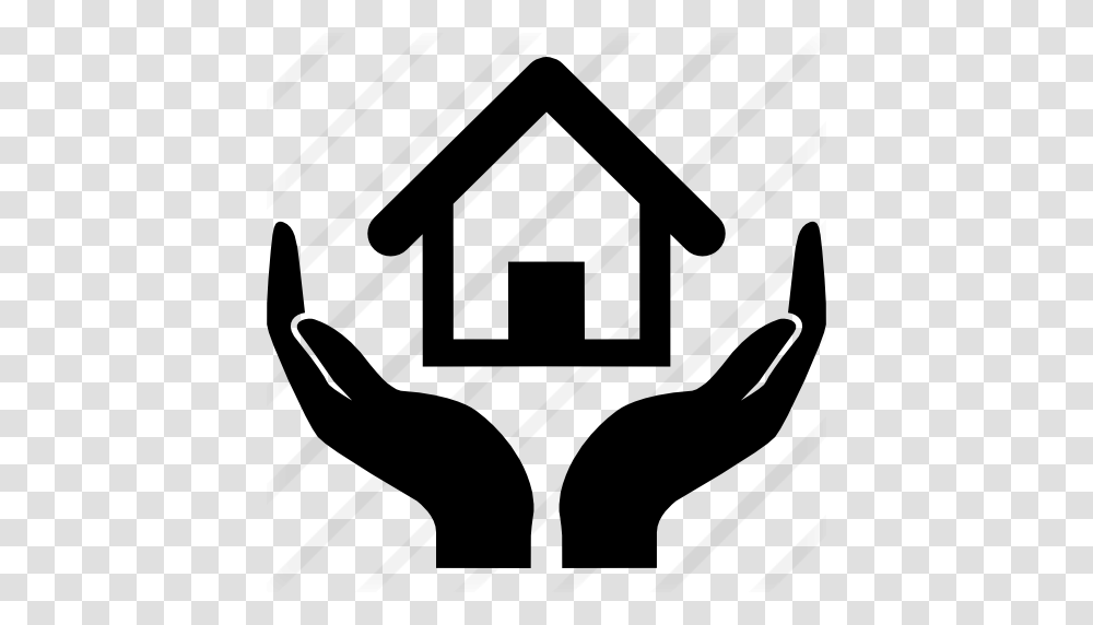 Home Insurance Symbol Of A House On Hands, Gray, World Of Warcraft Transparent Png