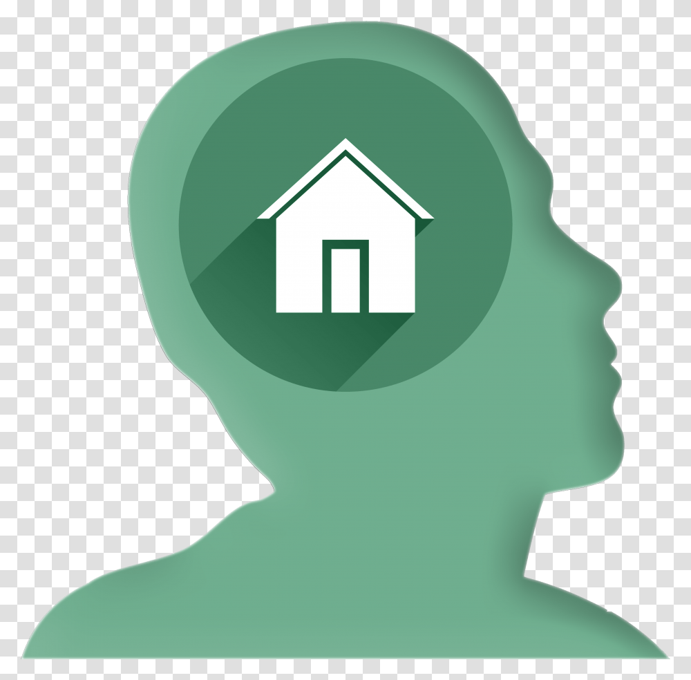 Home Internet Icon In Head Free Image Blue Home Icon, Green, Text, Symbol, Cushion Transparent Png
