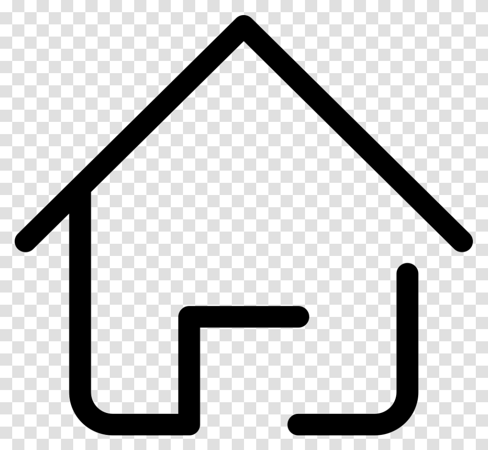 Home Line Home Line Icon, Triangle, Sign, Mailbox Transparent Png