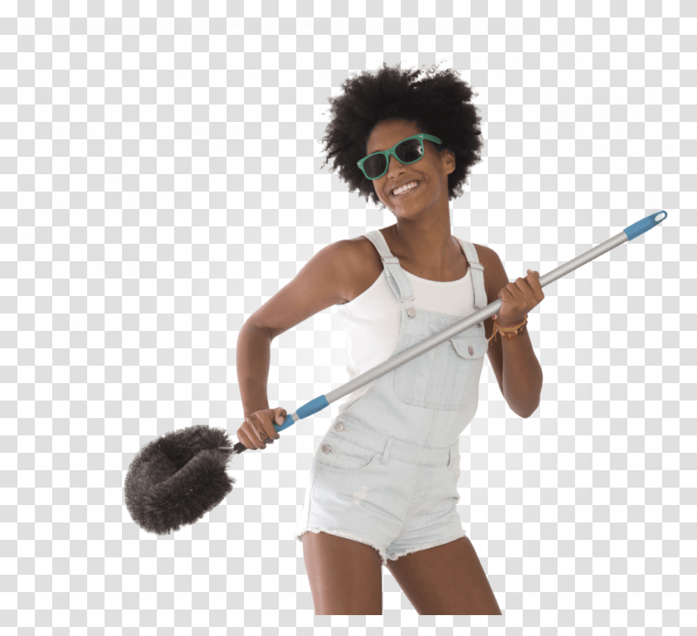 Home Meisje Header Racketlon, Sunglasses, Person, Hair, Cleaning Transparent Png