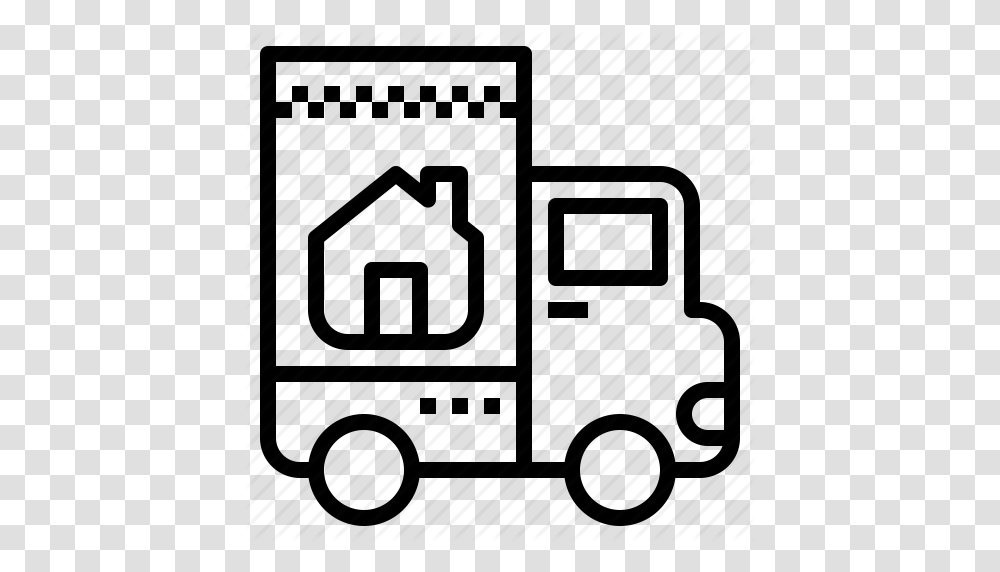Home Moving Service Truck Icon, Vehicle, Transportation, Machine Transparent Png