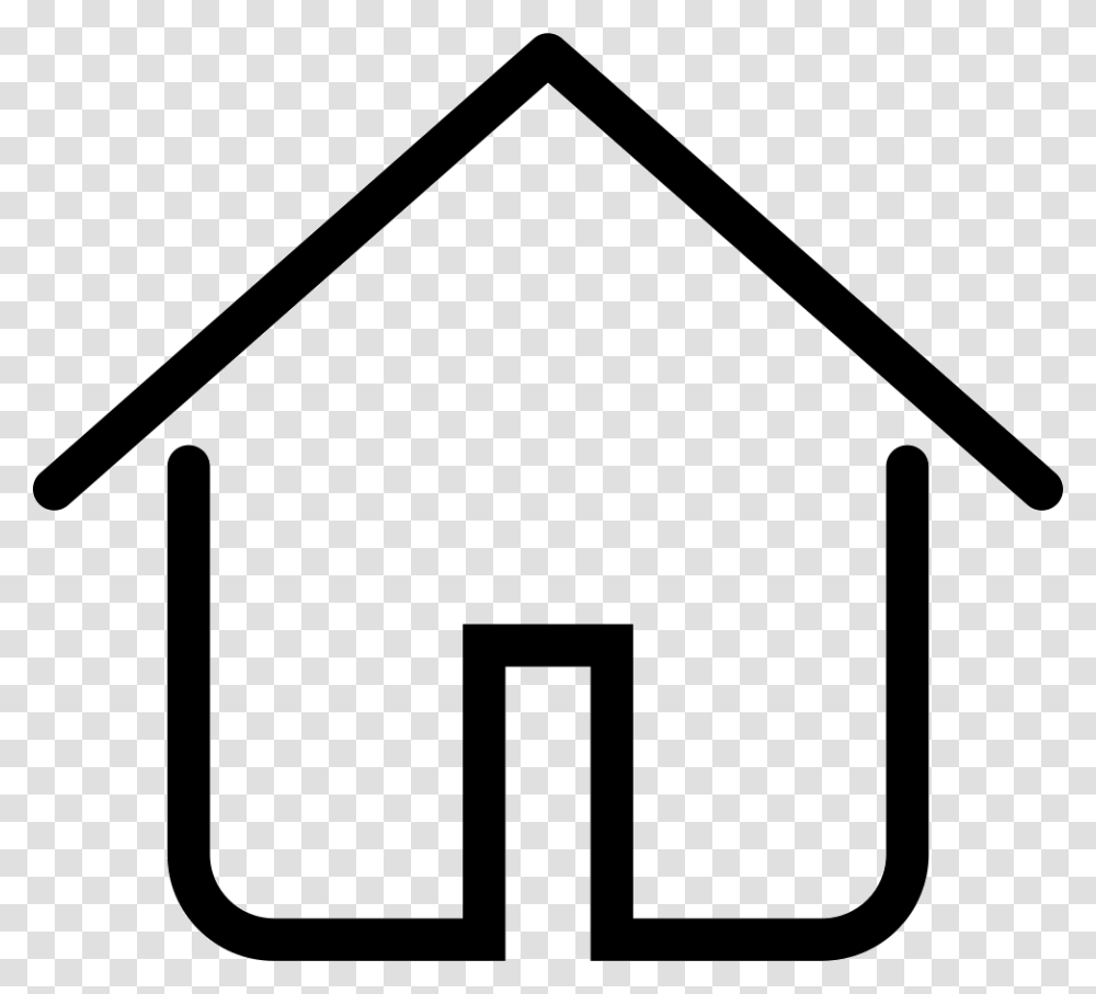 Home Not Lit House Black And White, Triangle, Mailbox, Letterbox Transparent Png