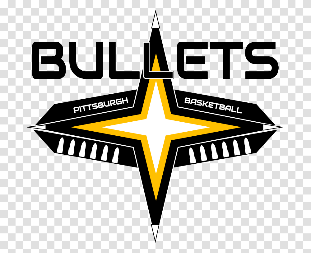Home Of Your Pittsburgh Bullets Pittsburgh Bullets Basketball, Symbol, Star Symbol, Cross Transparent Png