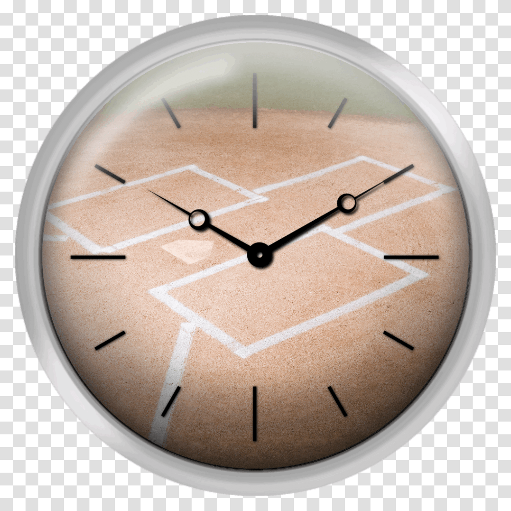 Home Plate Of Baseball Diamond Texture Clock, Analog Clock, Clock Tower, Architecture, Building Transparent Png