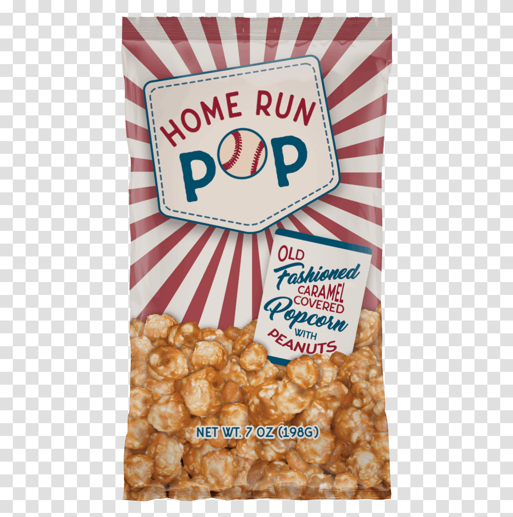 Home Run Pop Caramel Covered Popcorn With Peanuts Shown Breakfast Cereal, Plant, Food, Vegetable Transparent Png