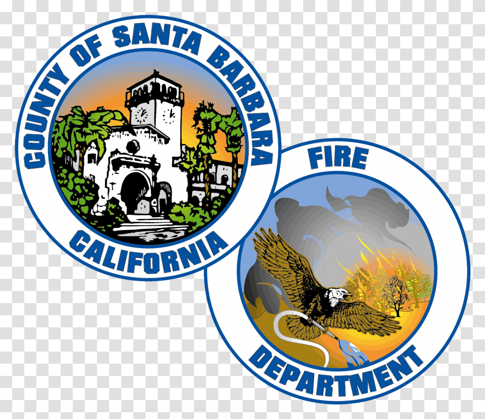 Home Sbc Fire Department Santa Barbara County Fire, Logo, Symbol, Trademark, Badge Transparent Png