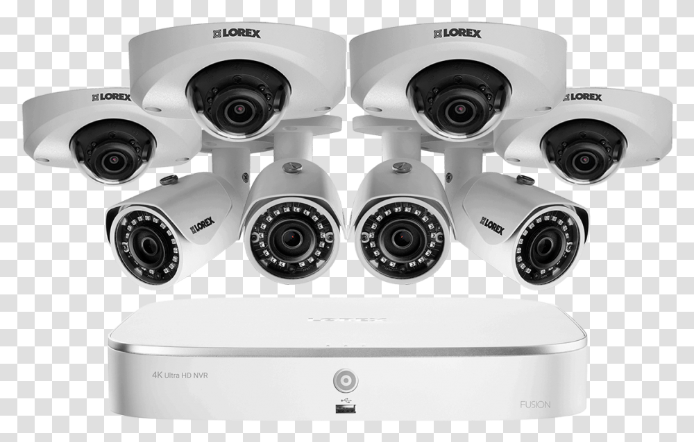 Home Security System Featuring Color Surveillance Camera, Electronics, Webcam, Video Camera Transparent Png