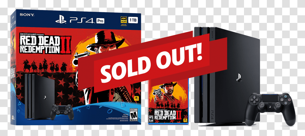 Home Sold Out Red Dead Redemption Sony Ps4 Red Dead Redemption, Advertisement, Poster, Flyer, Paper Transparent Png