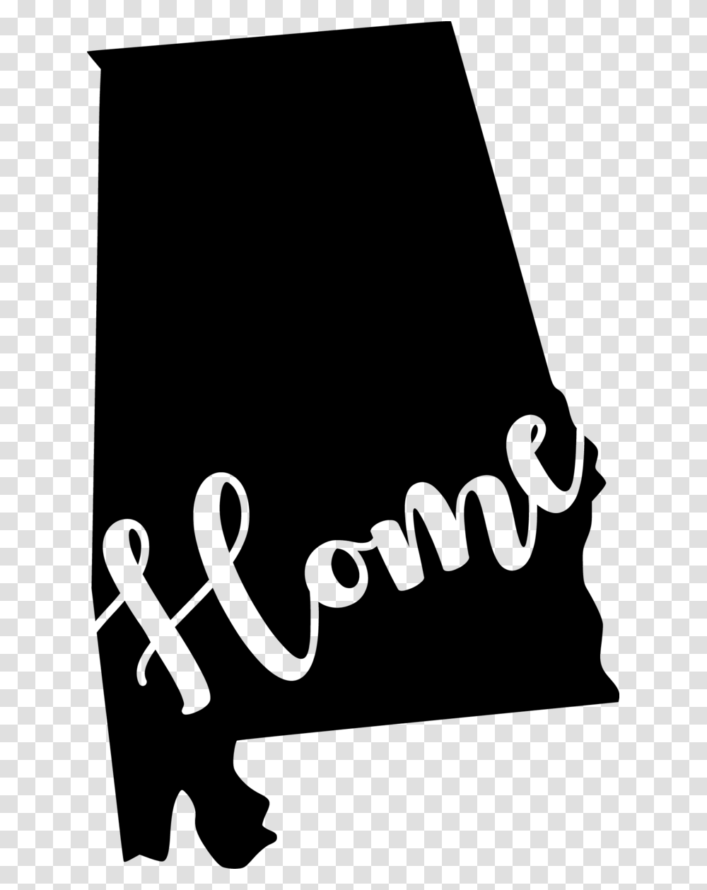 Home State Decals Vinyl Black And White Clip Art State Of Alabama, Gray, World Of Warcraft Transparent Png