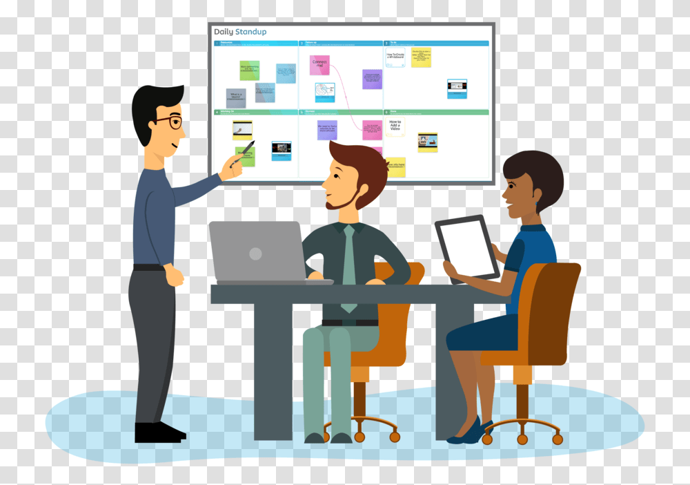 Home Stormboard Multiple Meeting To People, Person, Sitting, Word, Monitor Transparent Png