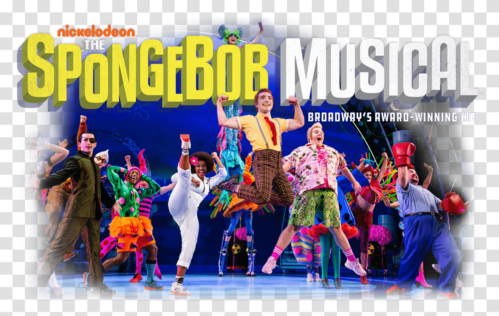 Home The Spongebob Musical Official Hit Musical Site, Stage, Dance Pose, Leisure Activities, Person Transparent Png