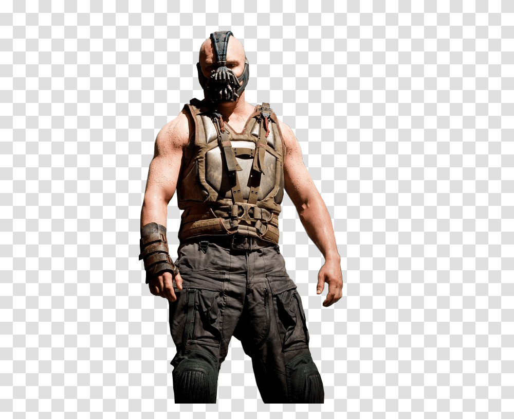 Home To Superheroes Bane From Dark Knight, Person, Helmet, Face Transparent Png